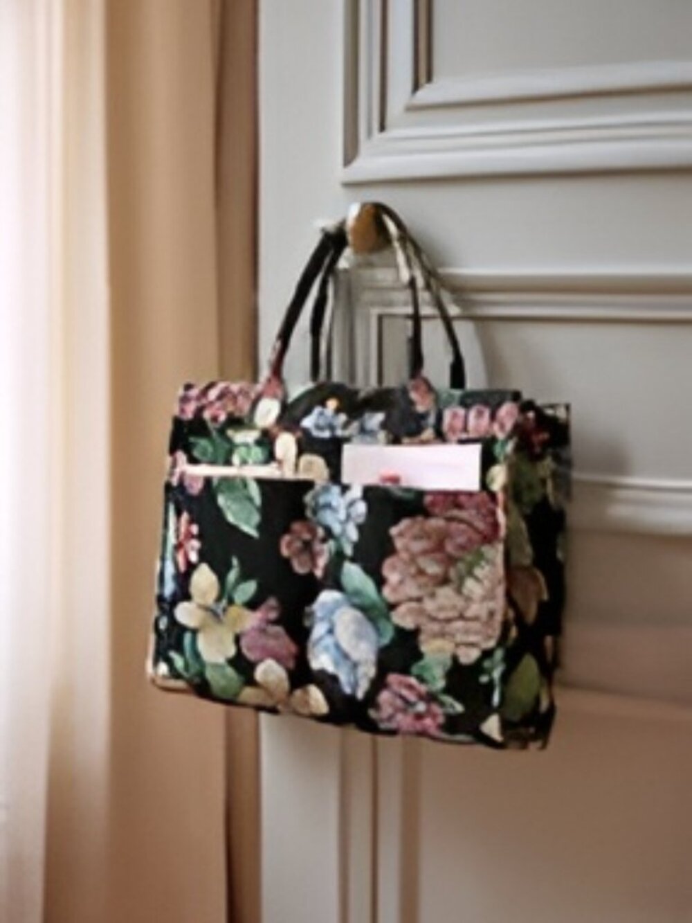 Sézane Le Sept tote bag in floral ~ pre-owned!